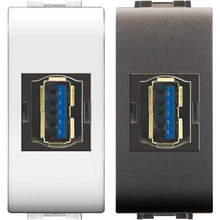 PRESA STANDARD USB Bianco