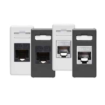 PRESA TELEFONICA RJ45 CAT 5E 'SISTEM' FTP - Bianco