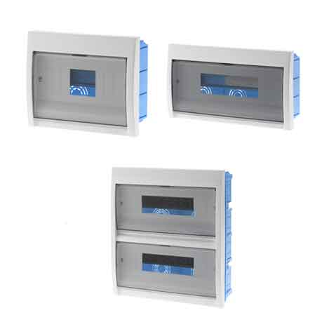 CENTRALINO DA INCASSO C/PORTELLO 24 Moduli - 340x310x90 mm - Bianco