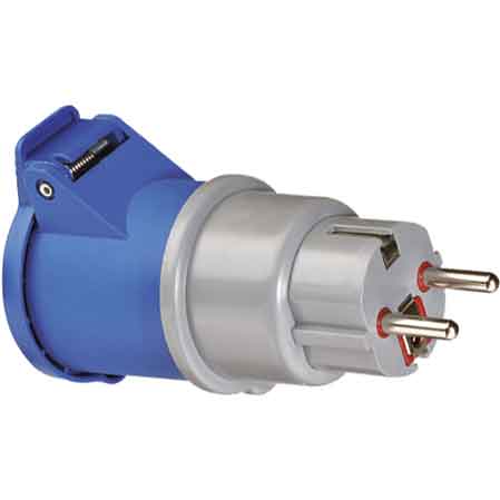 ADAPTATEUR INDUSTRIEL FICHE SCHUKO 10A 2P+T 220V