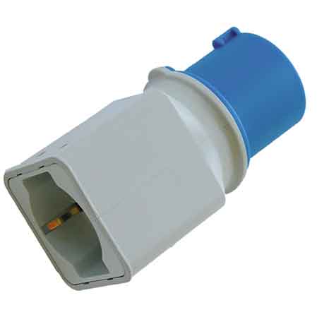 ADAPTATEUR INDUSTRIEL F. Prise 2P+T 16A 220V CEE-P.Schuko 10/16A