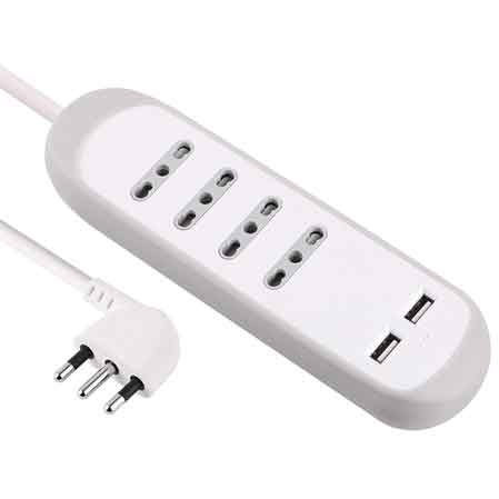 MULTIPRESA CON USB 4 posti + 2 USB