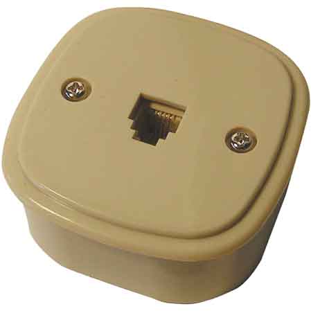 MODULARE TELEFONWANDBUCHSE Stecker 6/4 c