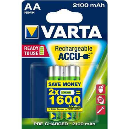 PILE RICARICABILI 'RR ACCU' STILO 2100 mAh - Blister 2 Pezzi