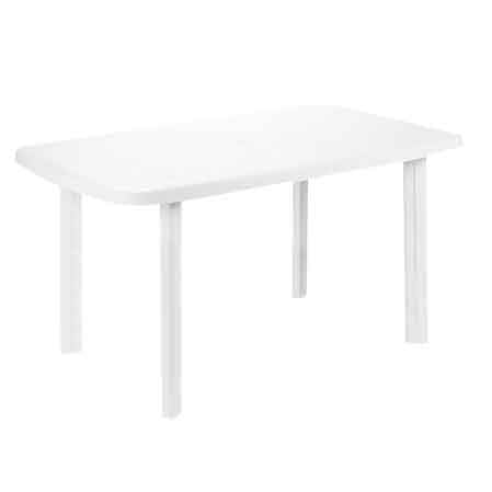 ZUSAMMENSTELLBARER OVALER TISCH „FARO“ 137x85x72h cm – Farbe Weiß