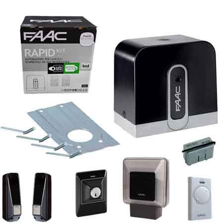KIT MOTEUR POUR PORTAILS COULISSANTS « RAPID » FAAC
