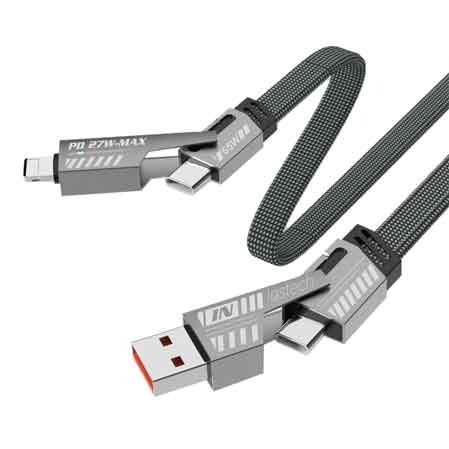 CAVO DI RICARICA MULTICONNETTORE 4IN1 'FAST CHARGE' 120 cm