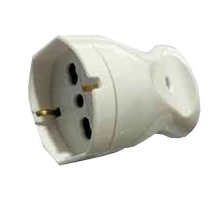 PRISE MOBILE SCHUKO/BIVALENTE 10/16A CARDINALE 2P+T