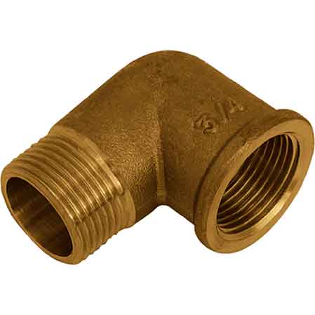 GOMITO MASCHIO/FEMMINA OTTONE GIALLO 3/8"x3/8"