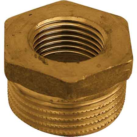 RÉDUCTION MÂLE/FEMELLE LAITON JAUNE 1/2"x3/8"
