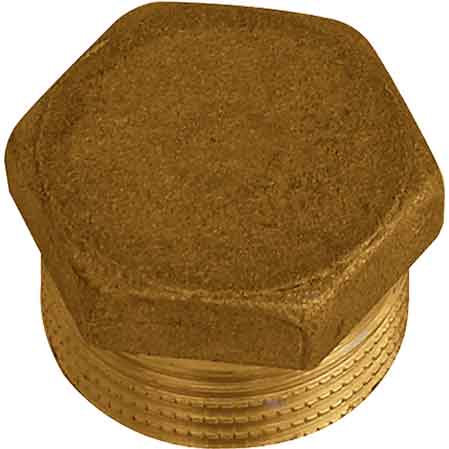 TAPPO MASCHIO ESAGONALE OTTONE GIALLO 1"
