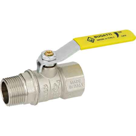 ROBINET À BOISSEAU SPHÉRIQUE POUR GAZ F.M. À LEVIER 1/2"