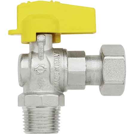 RUBINETTO A SQUADRA PER GAS MASCHIO/DADO GIREV. 1/2" x 1/2"