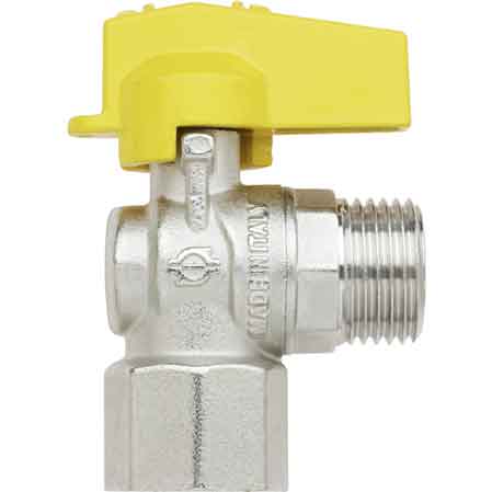 RUBINETTO A SQUADRO GAS F/M 1/2 x 1/2