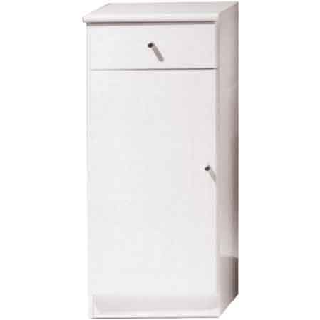 EINZELUNTERSCHRANK MIT SCHUBLADE WEISS 34x34x80h cm