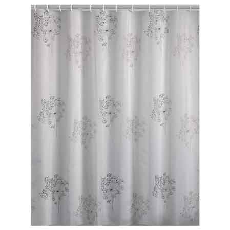 TENDA DOCCIA IN POLIESTERE 'PARFUME' 240x200 cm - Bianco/Nero