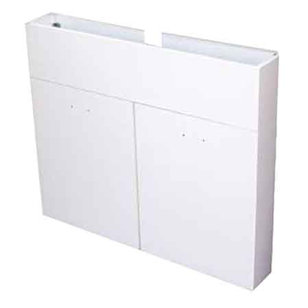 UNTERSCHRANK FÜR SPÜLBECKEN ALS BAUSATZ WEISS 80x50 cm - 2 Türen