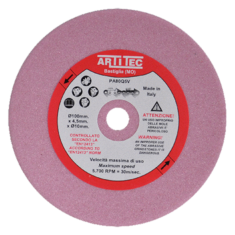 MEULE POUR AFFÛTEUSE ÉLECTRIQUE 'AR / AR-MP' trou Ø 10 - ép. 4,5 mm (mod.AR)