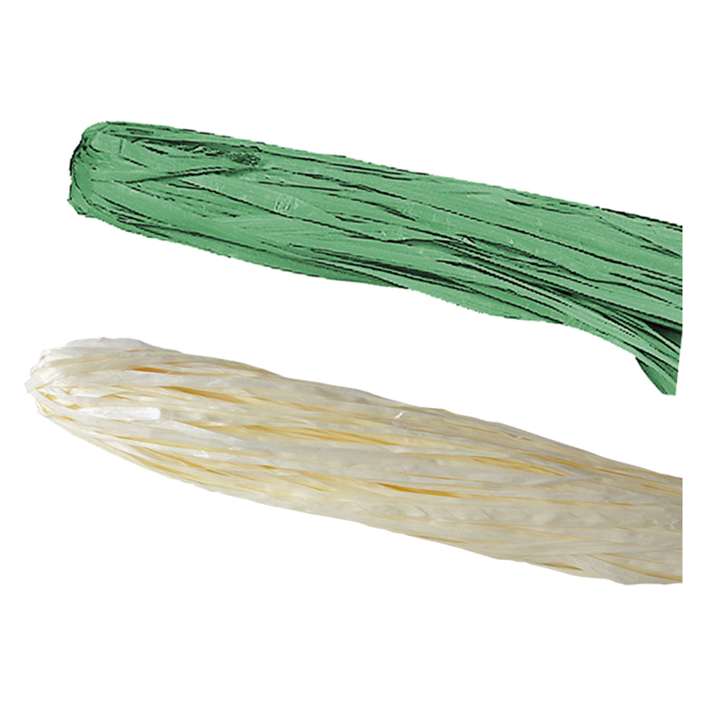 RAFIA SINTETICA A SPEZZONI gr. 200 circa - colore verde