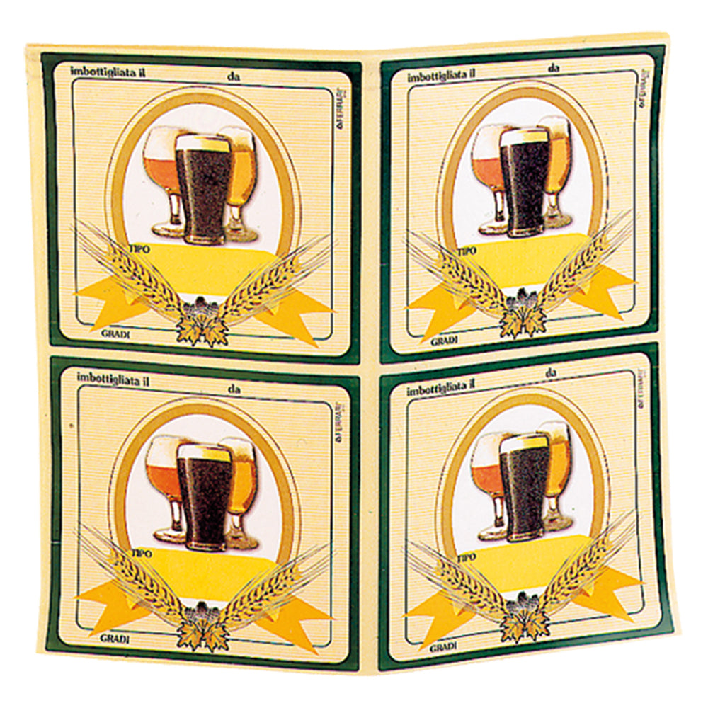 ÉTIQUETTES ADHÉSIVES POUR BIÈRE 8 x 10 cm