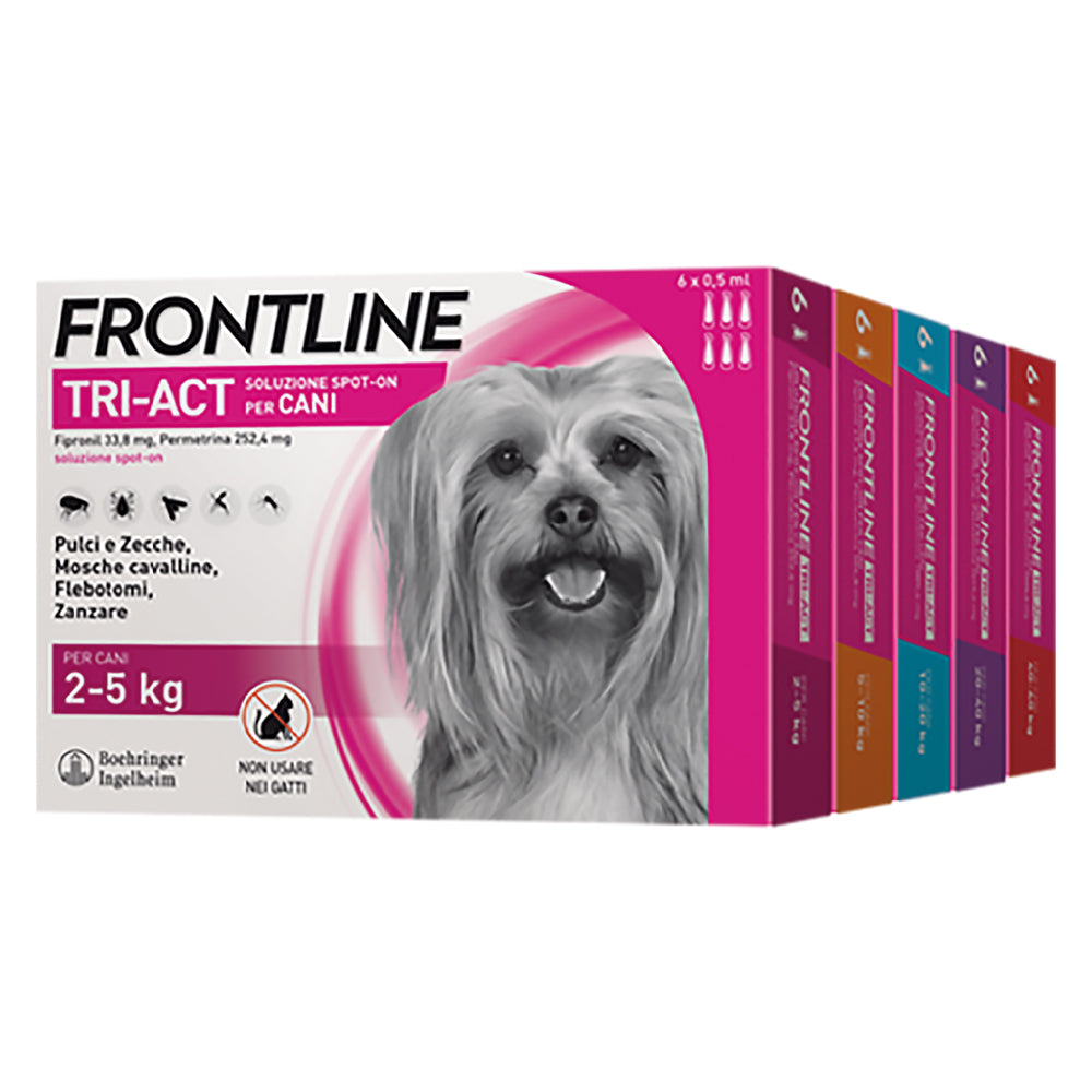 ANTI-PARASITAIRE 'FRONTLINE TRI-ACT' chiens 2/5 kg - 3 pipettes 0,5 ml
