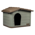 HUNDEHÜTTE MIT SCHRÄGDACH 'CLASSIC ECO' mittel grün - 79 x 59 x H. 55 cm