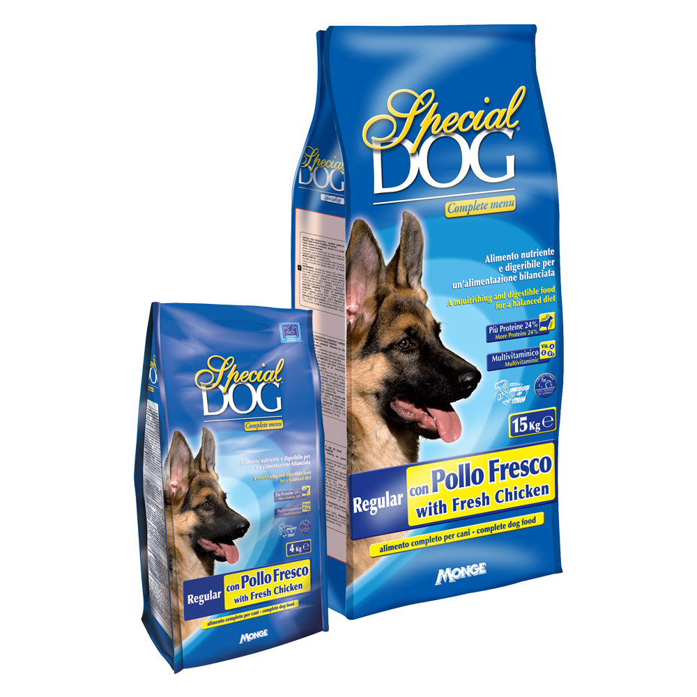 CROQUETTES POUR CHIENS ADULTES « SPECIAL DOG » Regular au poulet frais - 4 kg