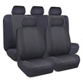 COPRISEDILE 'GOLDEN BLU' set da 9 pezzi - 4 sedili + 5 poggitesta