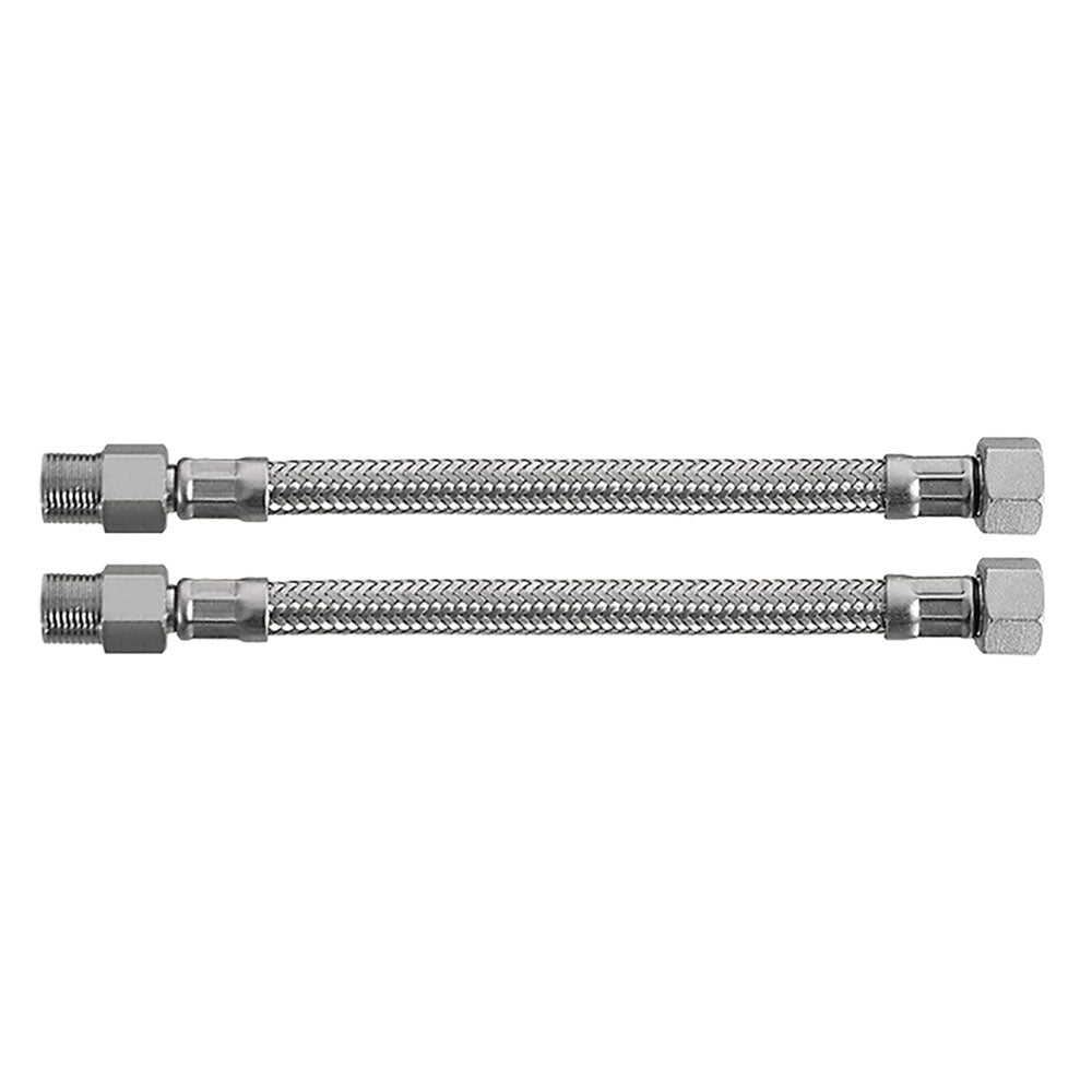 FLEXSCHLAUCH FÜR EINHEBELMISCHER 30 cm - 1/2 M x 3/8 F verlängerter Stecker - 2 St.