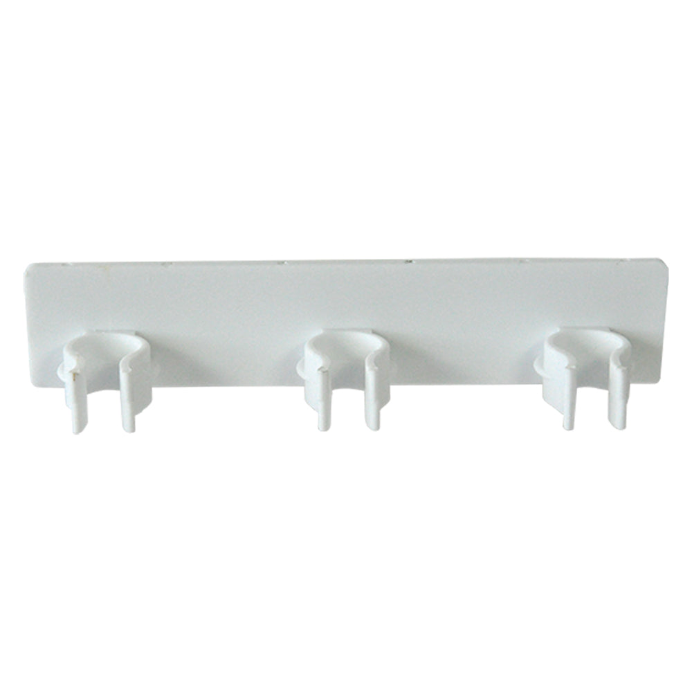 Garderobenhakenleiste aus Kunststoff, 3 Haken - 1 Stk.