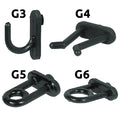 CROCHET EN NYLON POUR PANNEAUX PORTE-OUTILS G3 - 10 pcs