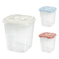 ECKIGER HOHER PLASTIKBEHÄLTER 'FRIGO BOX' 1 Liter 11,7x11,7xh.14 cm transparent wasserfarben