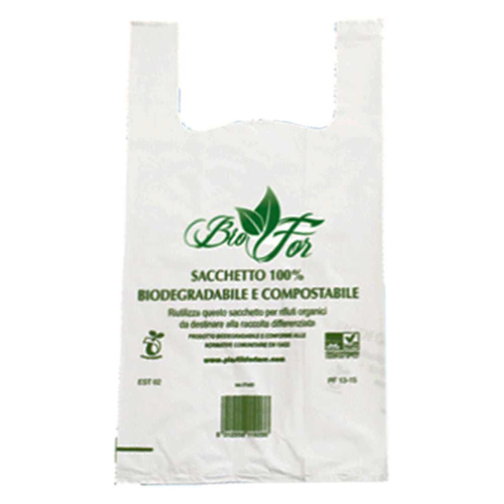 SACS DE CAISSES COMPOSTABLES Moyens 7,5g - 27+ 14 x 50 cm, pack de 500 unités