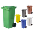 BIDONE IMMONDIZIA CARRELLATO Lt. 120 - cm 55 x 50 x 94 blu
