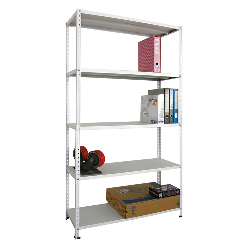 ÉTAGÈRE SECURKIT "PRO-METAL" L.90 x P.40 x H.200 cm montants extérieurs monoblocs (10/10)