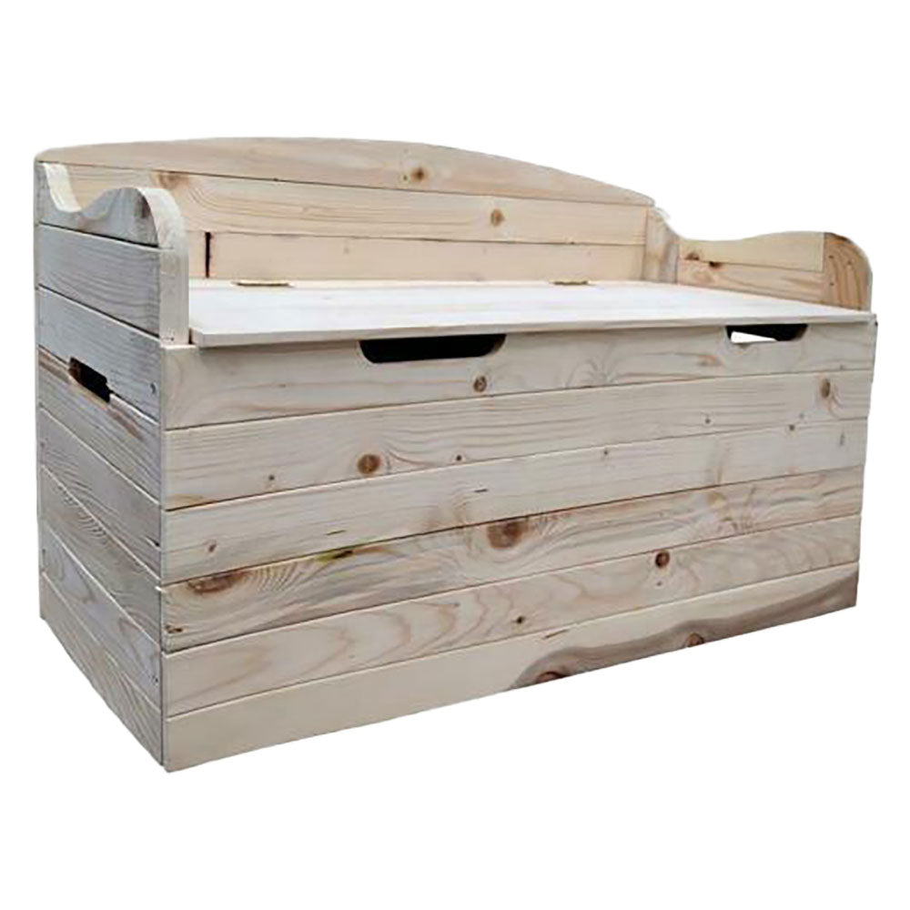 COFFRE AVEC DOSSIER 100 x 40 x h 60 cm - bois clair