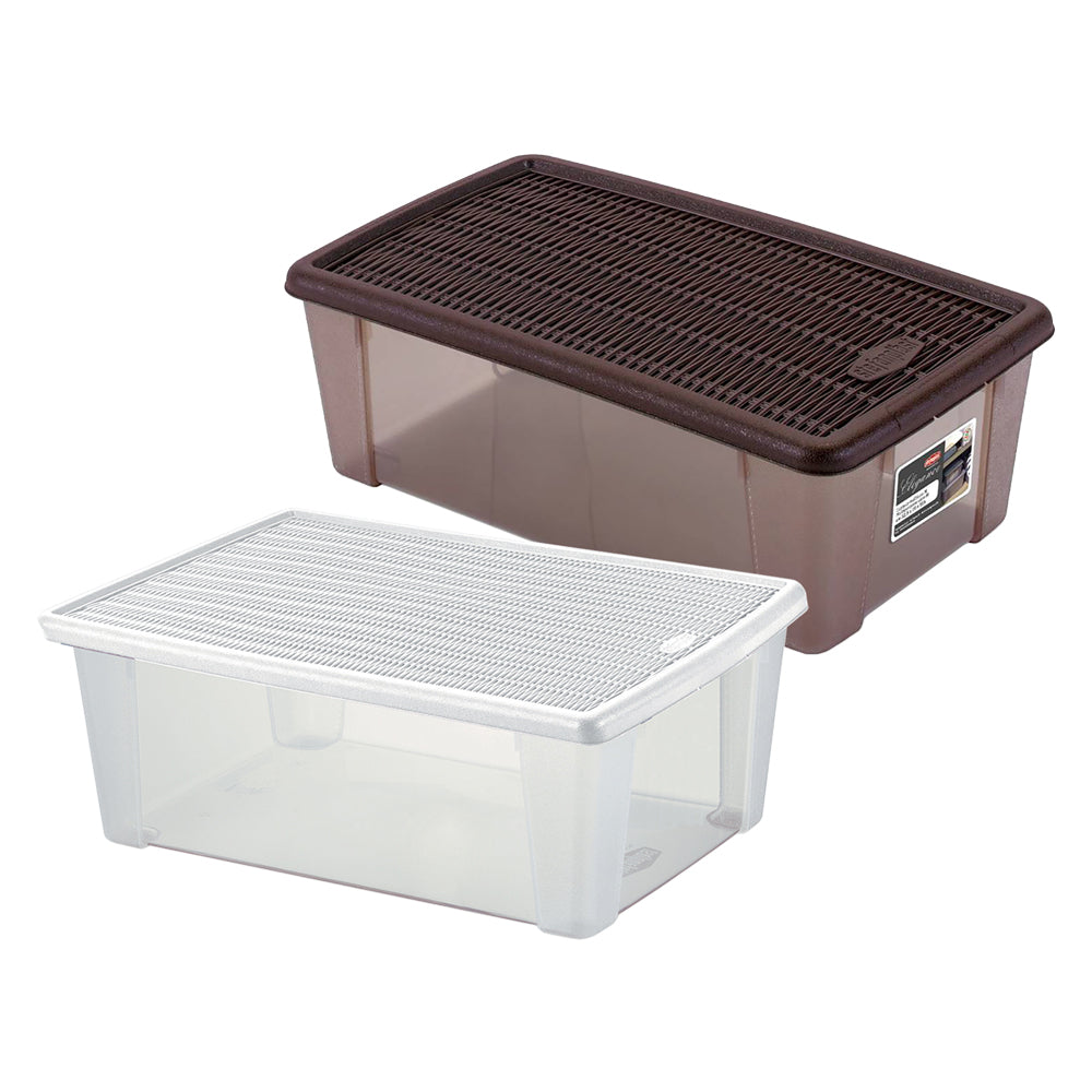 SCATOLA MULTIUSO 'ELEGANCE BOX' L cm 36,5 x 25,5 x h 14 moka/moka