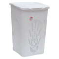 PANIER À LINGE « AJOURÉ » 50 L 37 x 37 x H 56 cm bleu palace