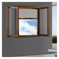 MOUSTIQUAIRE ENROULABLE VERTICALE POUR FENÊTRE 140 x 170 cm - marron ral 8017