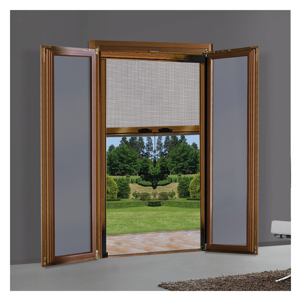 MOUSTIQUAIRE À ENROULEMENT VERTICAL POUR PORTE/FENÊTRE 140 x 250 cm - ivoire ral 1013