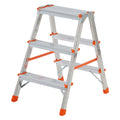 ESCABEAU DOUBLE MONTÉE « STYLO » 6 marches + plate-forme – ouv. 146 cm/fer. 156 cm