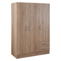 Kleiderschrank, drei Türen, Serie „LARISSA“, 46 x 119 x 184 cm – Artisan Eiche