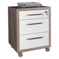 CAISSON DE BUREAU 3 TIROIRS LIGNE 'DISEGNO' cm. 45 x 48 x h.63 - chêne/truffe