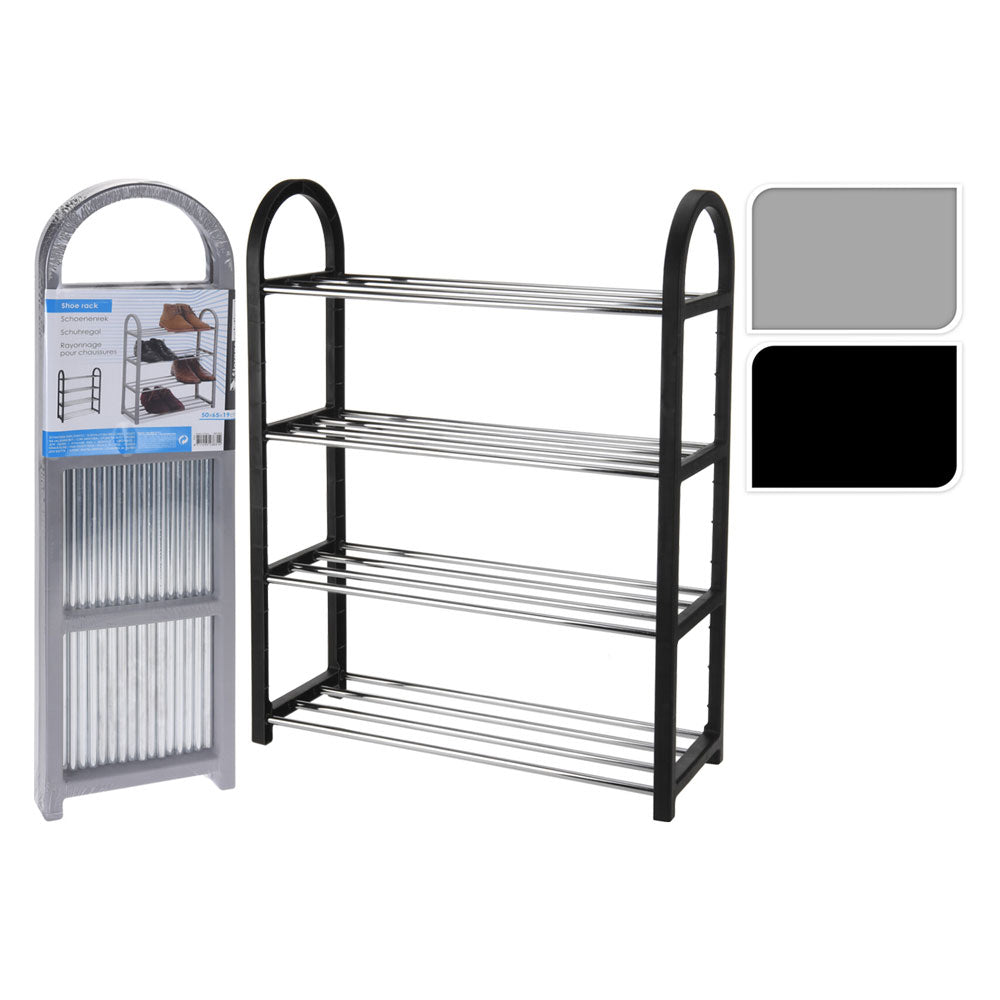 SCHUHSCHRANK MIT ABLAGEN 50 x 19 x H.65 cm - 4 Ebenen