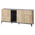 ROLLCONTAINER 'VITTORIA' B/T/H 45 x 180 x 84 cm - Eiche/Grau (3 Türen)