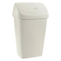 BIDONE IMMONDIZIA 'GRACE' Lt 25 - cm 32,5 x 25,5 x h 52 talpa/bianco