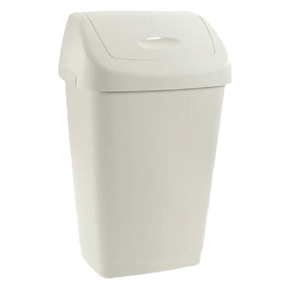 BIDONE IMMONDIZIA 'GRACE' Lt 25 - cm 32,5 x 25,5 x h 52 talpa/bianco