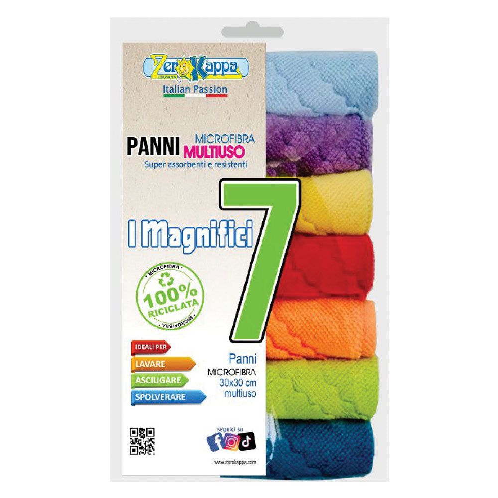 CHIFFON EN MICROFIBRE MULTIUSAGE « MAGNIFICI 7 » 30 x 30 cm