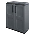 ARMOIRE BASSE À COMPARTIMENTS POUR TRI SÉLECTIF 2 compartiments
