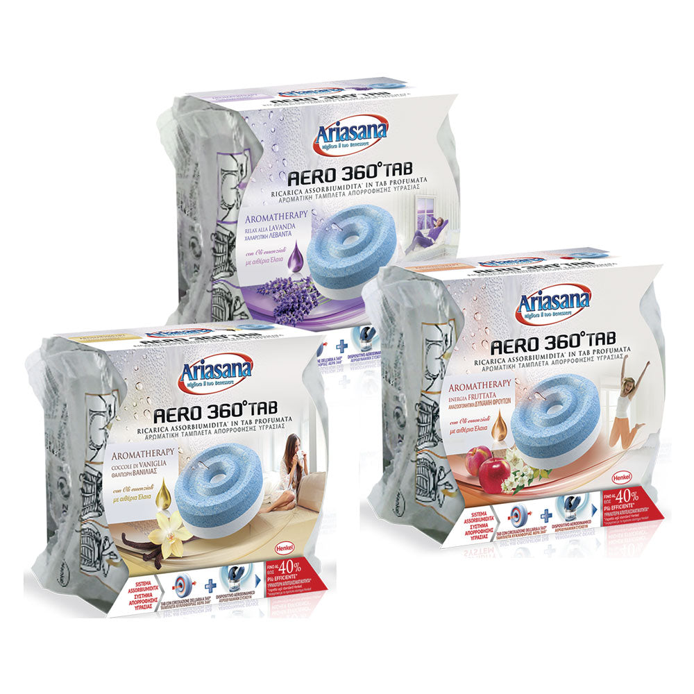 RECHARGE DÉSHUMIDIFICATEUR « ARIASANA AERO 360° TAB » 450 g – fleurs des champs